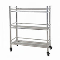 Multi-Tier Design Tiered Rolling Plant Shelf Movable with casters floral Rack Modern home decor Furnishing Thickened Frame for Apartment Dwellers, Gardeners, homeowners, Balcony, Living Room, Sunroom, Bedroom