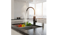 Instant Tankless Water Heater Faucet Gooseneck Faucet with Digital Display Electric Heating Tap Deck Mounted for Homeowners