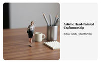 1:64 Scale People Figure Multiple Poses Miniature Business Person Figure Scale Model Office Worker Assorted Styles for Hobbyists