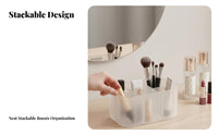 Handled Storage organizer Adaptable Desktop Container No-Cost for Dressing Table