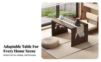 Traditional Chinese design Foldable Leg Low Desk Space-Saving Foldable Lap Tray Multi-Purpose Floor Table Multipurpose for Apartment Dwellers, Remote Workers, Bay opening, Bedroom, Living Room, Home Office