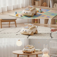 Musical Telephone Toy Car Interactive Toy Phone with Piano Keys Play Phone Push-Along Play Keys Sensory for Toddlers, Playroom
