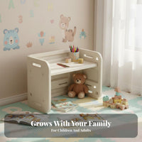 Child-Friendly Safety Features Kids Table and 2 Chairs Set Double-Sided Tabletop Toddler Activity Table with Storage Ergonomic Design Multifunctional Toddler Desk with Storage Easy Assembly for Toddlers, Parents, Kindergarten, Playroom, Daycare