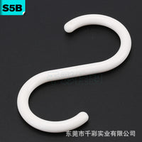 Plastic S-Hooks for Hanging, White