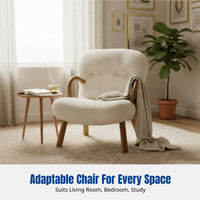 French Lazy Sofa Chair, Plush Lounge Rocking Chair, Small Space Living Room, Bedroom, Modern Minimalist