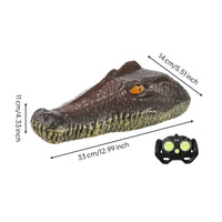Distant Control Boat Twin-Propeller Alligator Head Boat Joke for Children