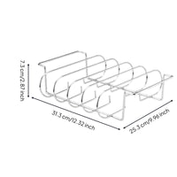 Electroplated Barbecue Grill Rack with Support Legs Rectangular Rib Rack Heavy-Duty Long-Lasting for Backyard Cooks