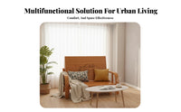 Space-Saving Extendable Slat Lounger Multi-Functional Sofa Bed Easy to Operate Convertible Couch Sturdy Structure for Apartment Dwellers, Guest Hosts, Homeowners, Small Areas, Balcony, Living Room, Home Office