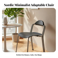 Archd Rear Chair Stackable Seating Furniture Minimalist Design Lightweight for Business Owners, Students, Restaurant, Office