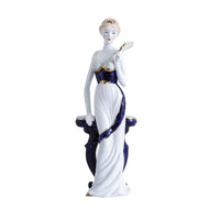 European-Style Ceramic Figurine Glazed Female Figurine Glossy Ceramic Statue Painted for Collectors