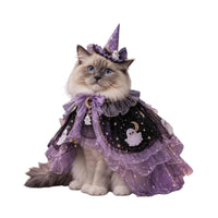 Cat Cape with Front Opening Costume Draped Apparel for, Pets, Photoshoots, Parties