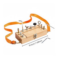 Kids Toy Portable Design Wooden Screw Driver Board Activities Tools Young Child Screw and Nut Toy for Preschoolers, Travel