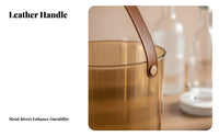Ice Pail Glass-Like Texture Champagne Pail Vino Bottle Chiller Sturdy Portable Ice Pail Modern Design for Bartenders