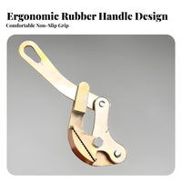 High Load Capacity Steel Wire Rope Tightener Safety Latch Hooks Double Hook Ratchet Puller Anti-Backward Design for Mechanics, Workshop