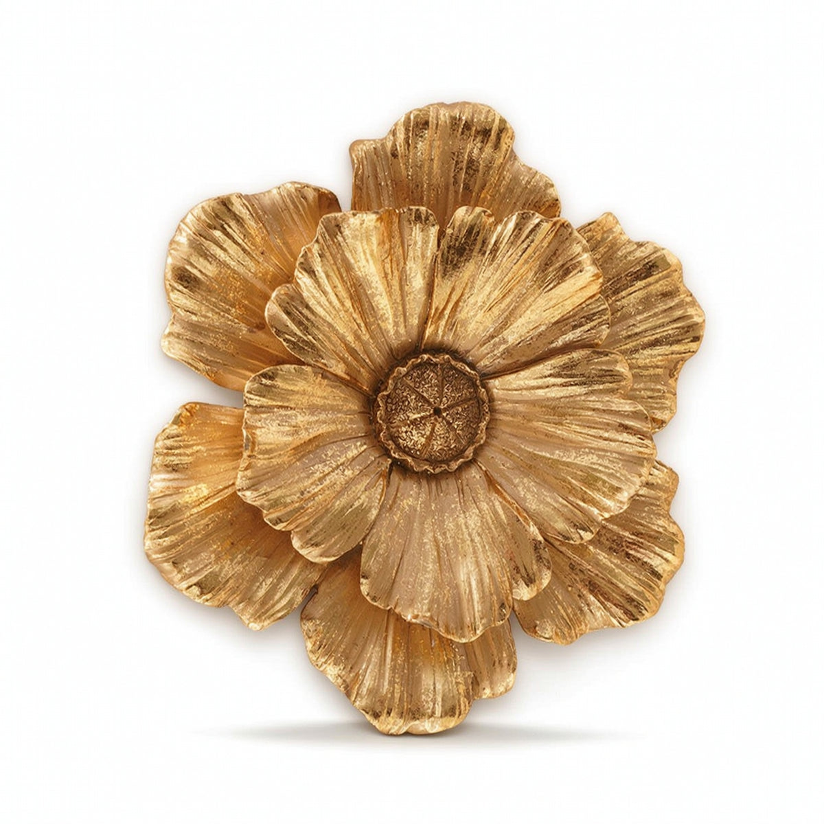 Flower Wall Decor 3D Resin Flower Plaque Floral Wall Accent Dimensional Sculpted for Living Room, Entryway