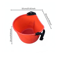 Harvest Bucket Wide Boarder Shoulder Bucket Single-Piece Outdoor Container for Orchard, Garden, Farm
