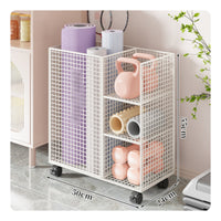 Tall Partition Fitness Mat Storage Holder Grid Grid Fitness Mat Rack Mesh Side Panels Home Gym Storage Rack Metal