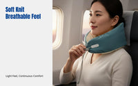 U-Shaped Neck Pillow, Minimalist Foam Bead Filling, Removable Cover, Multi-Functional Travel Pillow, Knitted Clean Design