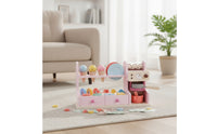 Ice Cream Shop Playset Tabletop Ice Cream Counter Playset Exploratory-Designed Pretend Imaginative Eatery for Kids, Playroom, Classroom