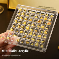 Clear Compartment Container space-saving Jewelry Case long-lasting for bureau, Investors