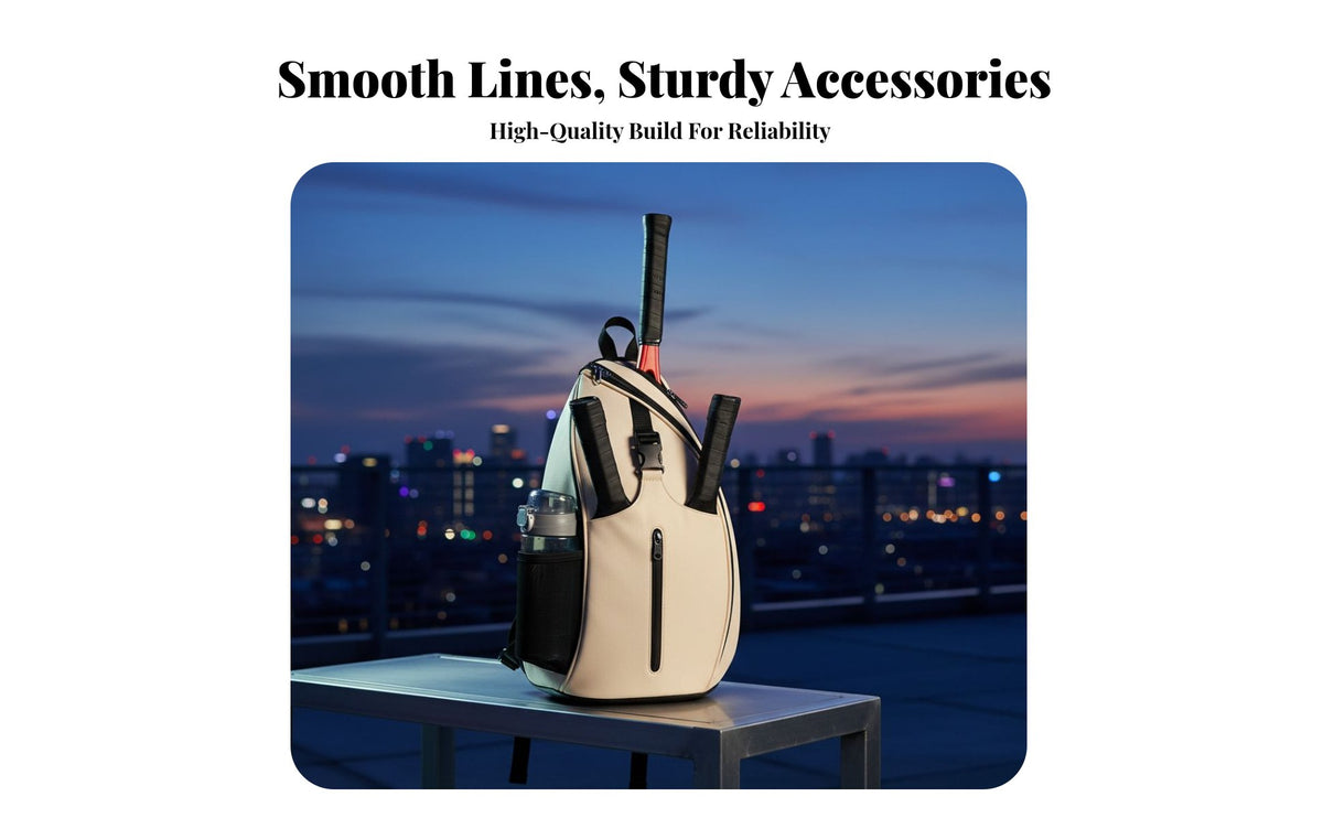Pickleball Backpack Lightweight Crossbody Racket Bag Crossbody Racket Holder Sturdy Sports Equipment Spacious for Women, Travel