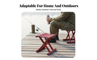 durable Wood Wooden Cross-Legged Stool Foldable journey Chair space-saving Portable Seating Lightweight for Children, journeyers, Fishing, Camping, Hiking, Backyard