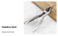 Bivalve Shucker Silver Clam Plier Pliers Opener for Kitchen