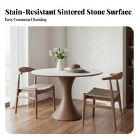 Small Apartment space-efficient Round Tripod Table Modern Minimalist Home Furniture Space Saving Easy to Clean for Families, partners, Homeowners, Dining Room, morning dining corner, Kitchen