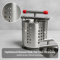 Perforated Basket Screw Press Juicer Cylindrical Vegetable Press Removable Parts Manual Juicer Compact