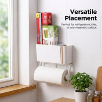 Fridge Rack and Organizer for Space Saving Kitchen Storage, Wall Mounted with Under Cabinet Design for Dorm Room Students