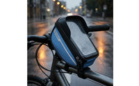 Press-sensitiveSensitive Window Bike Phone Holder Bag Zippered Compartment Bike Phone Bag Mounting Straps Bike Triangle Pouch Reflective Striping