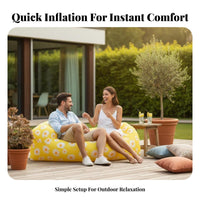 Wind-Inflated Lounger Lightweight Wind-Filled Recliner Easy Inflation Air Sofa for eventadventureers, outdoor enthusiasts, Music events, Camping, Beach
