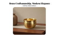 Feng Shui Treasure Bowl Auspicious Feng Shui Prosperity Basin Finely Crafted Brass Treasure Basin for Business Owners, Collectors, Living Room, Office