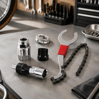 Bicycle Repair Tool Kit for Bottom Bracket, Freewheel, Chain, and Crank Removal