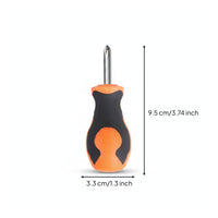 Textured Grip Mini Screwdriver Chrome Vanadium Steel Short-Handle Screwdriver for Tight Confined Areas