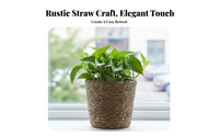 Multi-Purpose Teddy Bear Flower Basket Straw Weave Bear Basket for Florists, Crafters, Home Decoration, Special Occasions