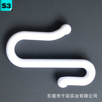 Plastic S-Hooks for Hanging, White