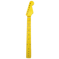 Bolt-on Electric Guitar Neck Straight Maple Guitar Neck Slim Unfinished for Luthier