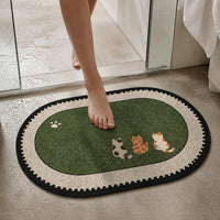 Diatomaceous Earth Bath Mat Non-Slip Quick Dry Absorbent Bathroom Rug