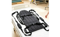 Quilted Patient Transfer Sling with Padded Grips Safe Soft Stretcher with Adjustable Buckles Versatile Padded Transfer Sling Easy-to-Clean for Bedside Transfers