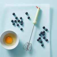 Semi-Automatic Push Whisk Cordless Semi-Automatic Whisk No Electricity Needed Push down Egg Beater for Beginners, Home Cooking