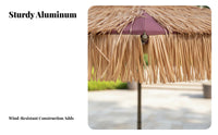 Thatched Tiki Umbrella Sun Protection Garden Garden Umbrella Sturdy for Business Owners, Occasion Organizer Planners, Courtyard, Backyard, Waterside