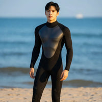 Long Sleeve Full-Body Wetsuit Close-Fitting One-Piece Wetsuit Form-Fitting One Piece Swimsuit Stretchy for Snorkeling