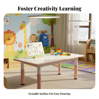 Kids Adjustable Table and Chair Set Easy to Clean Height Adjustable Young Child Desk Set Sturdy children's Erasable Drawing Desk
