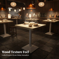 Hardwood Wood Construction Table and Seating set fashionable Design Wooden dining hall Table and Chairs Multiple Configurations Restaurant Furniture Easy Assembly for pasta Shops, Snack bar stools, Restaurants