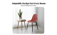 Nordic design Molded Shell Chair with Dowel Legs Modern Design Indoor Seating Easy to Clean Household Furniture Ergonomic Backrest for Office Workers, Homeowners, Dining Room, Kitchen, Restaurant, Waiting Area