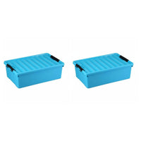 With casters Wheeled Underbed Container low-height Design Wheeled Latching Box Space-Saving Household Storage Easy reach Lid for Students, homeowners, Apartment Dwellers, Under Bed, Bedroom, Dorm Room, Closet