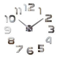 Large Acrylic DIY Wall Clock with 3D Numbers for Living Room Decor