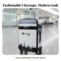 Combination Lock Graphic Print Suitcase Reinforced Telescopic Handle Trolley Case Lightweight Design Rolling Luggage High Load-Bearing for Travelers, Vacationers, Business Professionals, Vacations, Vacation, Airport, Weekend Getaways