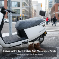 Super Soft Electric Scooter Seat Cover Easy Installation Warm Motorcycle Seat Cushion Adjustable Drawstring for Cyclists, Commuting, Outdoor